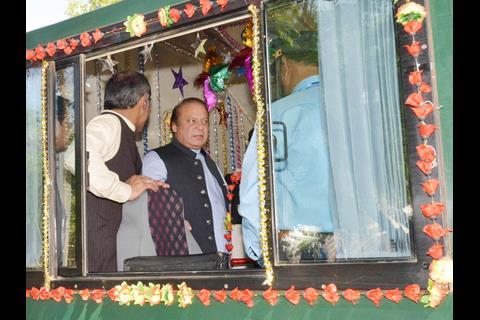 Prime Minister Nawaz Sharif inaugurated the Greenline Train.